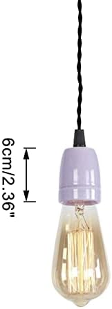 KAYYELAMP 1-Light H Track Pendant Light Purple Ceramic E26 Base