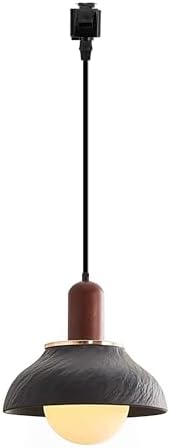 Kiven L Style 2-Wire Track Pendant Light with Black Ceramic Shade 1