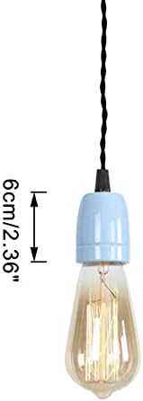 KAYYELAMP 3-Lights H Track Pendant Light Fixture Blue Ceramic E26 Base