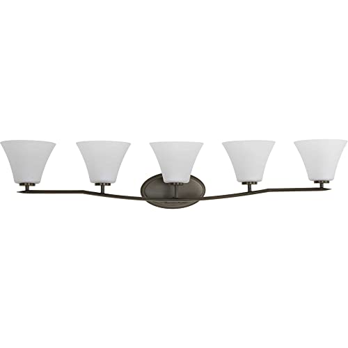 5-Light Brushed Nickel Bath Light by Progress