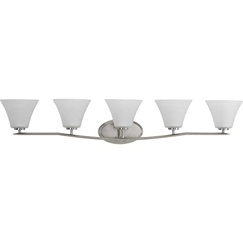 5-Light Brushed Nickel Bath Light by Progress