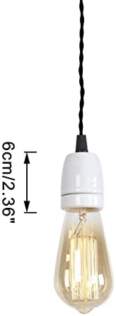 3-Lights H Track Lighting with White Ceramic E26 Base