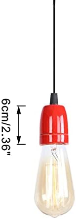 KAYYELAMP 1-Light H Track Pendant Light with Red Ceramic E26 Base