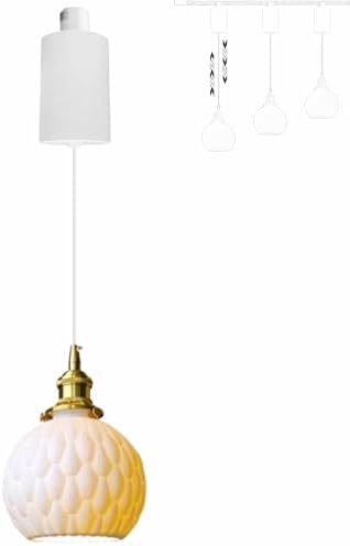 Adjustable H-Track Ceiling Light with Marble Shade