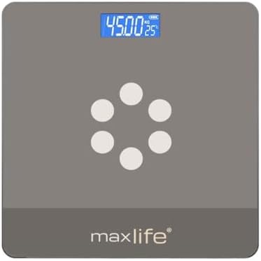 Max Life Digital Body Weight Scale with Large 12 Inch Tempered Glass Display