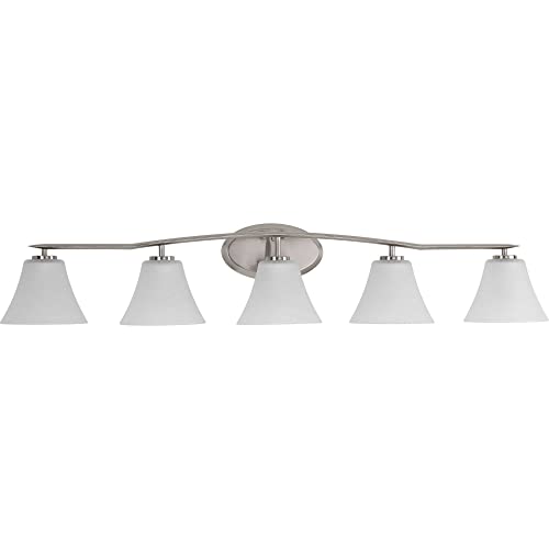 5-Light Brushed Nickel Bath Light by Progress