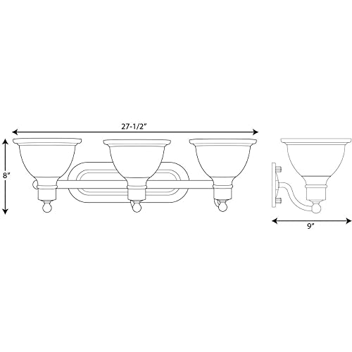 Progress Lighting P3163-20 3-Light Bath Light