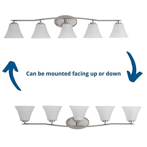5-Light Brushed Nickel Bath Light by Progress