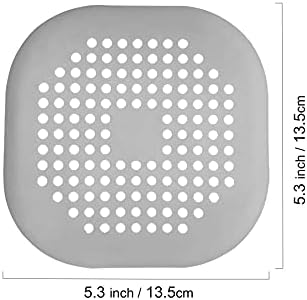 2 Pieces Shower Drain Hair Catcher with Sucker Water Trap Cover Grey