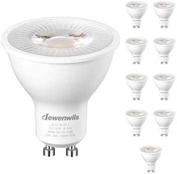 DEWENWILS 10-Pack Dimmable GU10 LED Bulbs 3000K Warm White 1