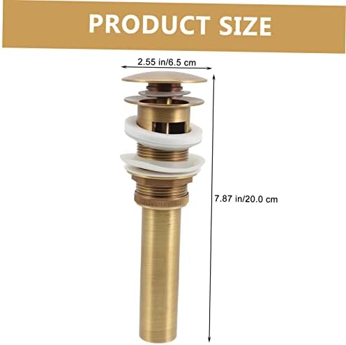 Housoutil Copper Sink Drain Stopper Pop-up Strainer