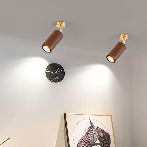 Modern Adjustable Wood Wall Lamp with 360 Rotation