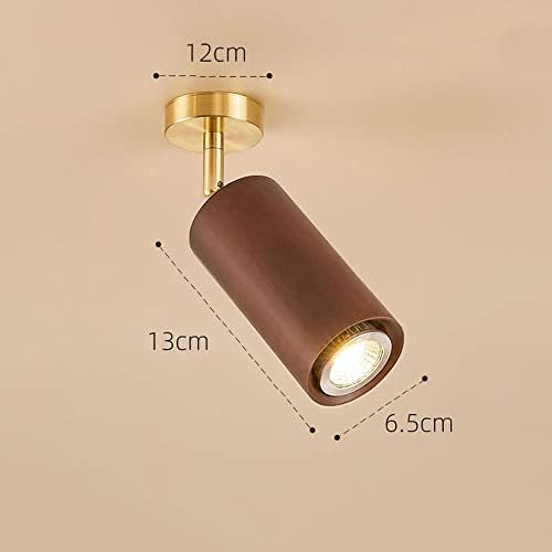 Modern Adjustable Wood Wall Lamp with 360 Rotation