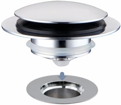 Universal Chrome Bathtub Drain Stopper with Tip Toe Design