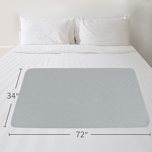 Moonsea Washable Waterproof Bed Pads 2 Pack - Large 34 x 72 Inch Reusable