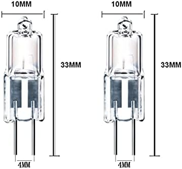 10pcs G4 Halogen 5W 12V Bi-Pin JC Bulb 2700K