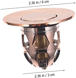 Angoily 2 Pack Rose Gold Copper Sink Stopper Drain Plug Set