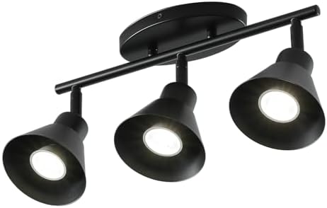 Vivihobb Black Track Lighting Fixture with E26 Base