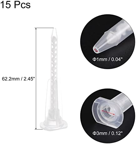 Uxcell 15 Pcs Epoxy Static Mixer for AB Glue