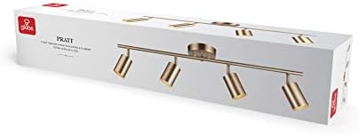 Globe Electric Pratt 4-Light Track Lighting Matte Brass Gold 1