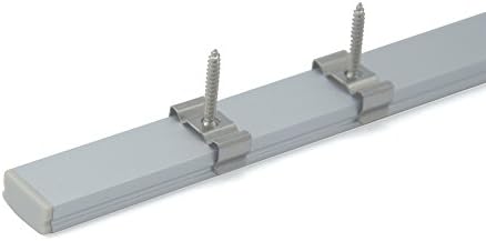 40-Pack U Shape LED Aluminum Channel with Milky Cover and Mounting Clips
