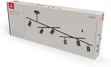 Globe Electric 59829 West 64 6-Light Track Lighting Kit Matte Black