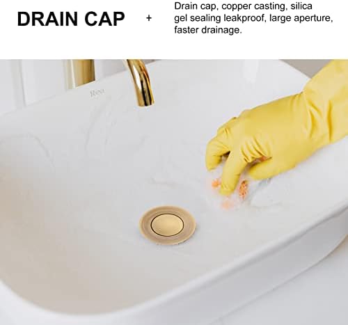 Artibetter Copper Sink Drain Strainer with Overflow Prevention 1