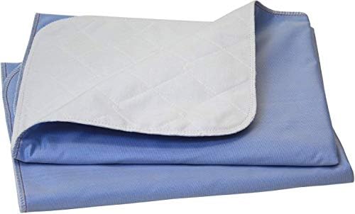 Careoutfit 100 Cotton Bed Pad - XXL 36 X 72 Blue Reusable Underpad