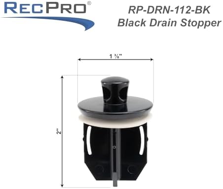 RecPro RV Drain Stopper - 1 14 Fit Black