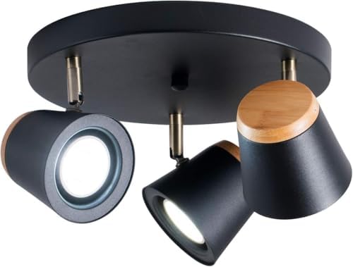 TeHenoo 3-Light Ceiling Light with Natural Bamboo Detail