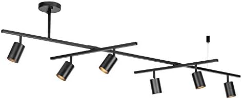 Globe Electric 59829 West 64 6-Light Track Lighting Kit Matte Black