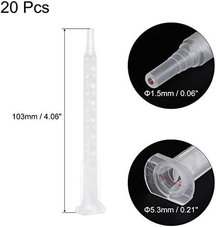Uxcell 20 Pcs Epoxy Static Mixer for AB Glue