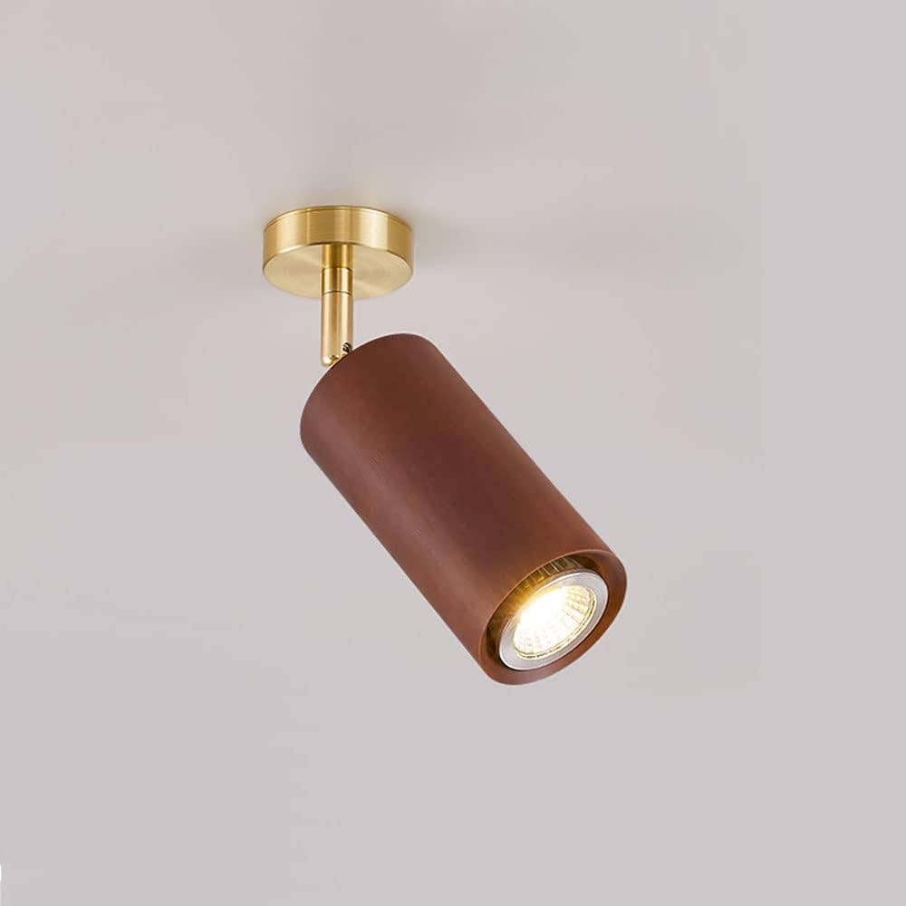 Modern Adjustable Wood Wall Lamp with 360 Rotation