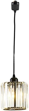 Kiven One Light Track Light with Crystal Pendant Matte Black Finish