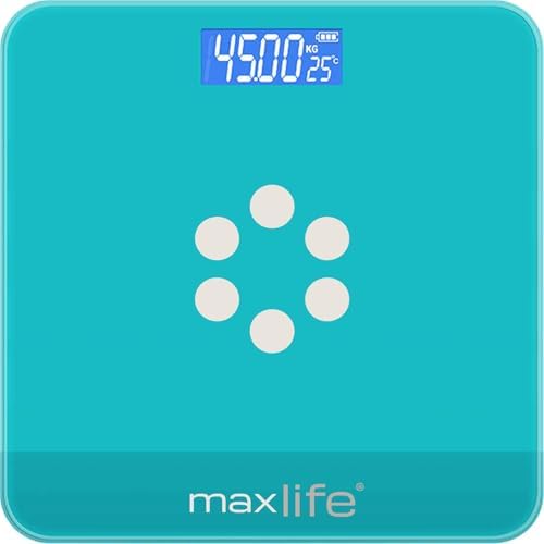 Max Life Digital Body Weight Scale with Large 12 Inch Tempered Glass Display