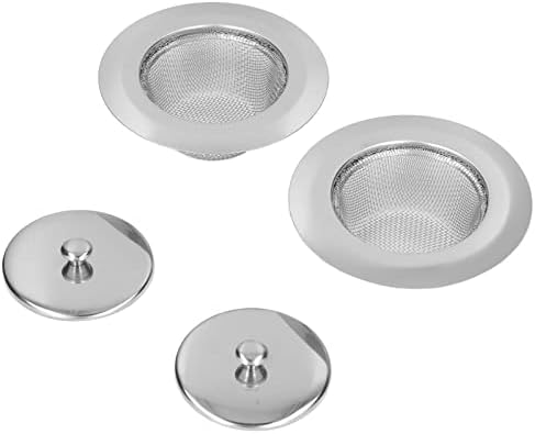 Estink 2pc Stainless Steel Sink Strainer with Lids