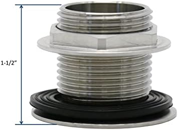 Stainless Steel Bar Sink Drain 1 NPS Thread for 1-38 Opening
