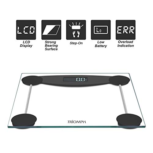 Triomph Digital Body Weight Scale with Step-On Tech and LCD Display 1