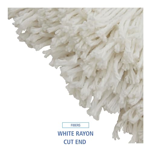 Boardwalk BWK2032RCT No 32 Rayon Cut-End Wet Mop Head - White 12Carton