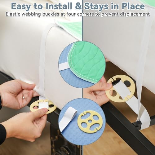 YEERSWAG Reusable Waterproof Bed Pads 2 Pack Green