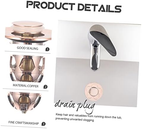 Yardenfun Copper Sink Drain Plug 2pcs Bathroom Accessories