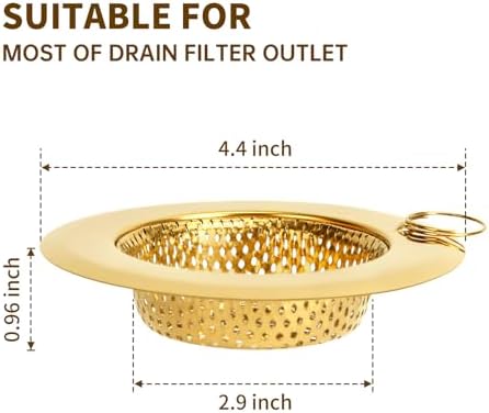 Blueden 2 Pack Stainless Steel Sink Strainers with Pull Ring 1