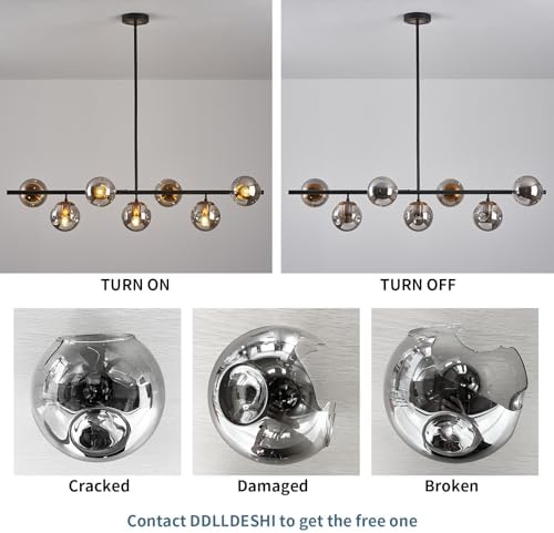 Modern Linear Chandeliers with Sloped Ceiling Adapter