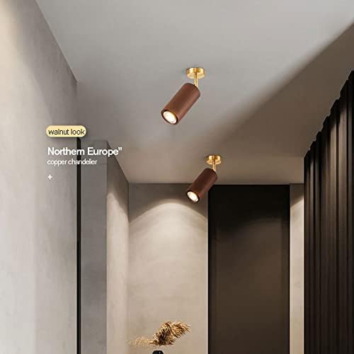 Modern Adjustable Wood Wall Lamp with 360 Rotation