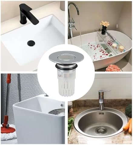 SASKATE Sink Drain Strainer with Detachable Mesh Basket