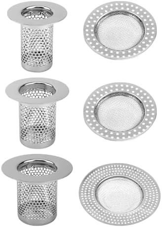 Ranjaner 6Pcs Stainless Steel Drain Cover Set