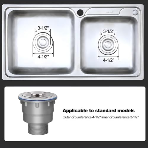 QruiLanTu Single Sink Drain Kit Flexible P-Trap 3-12 Inch