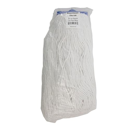 Boardwalk BWK720R 20 oz Lie-Flat Rayon Mop Head - White