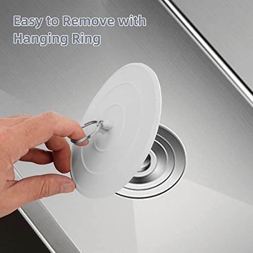Hibbent 2 Pack Suction Sink Stopper Set