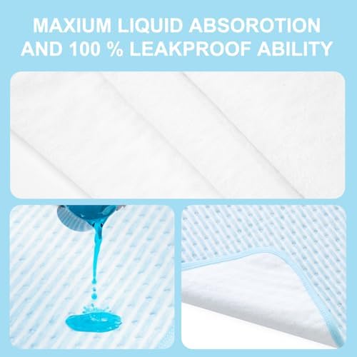 Ntoaujao Reusable Waterproof Bed Pads 3-Pack 36x34